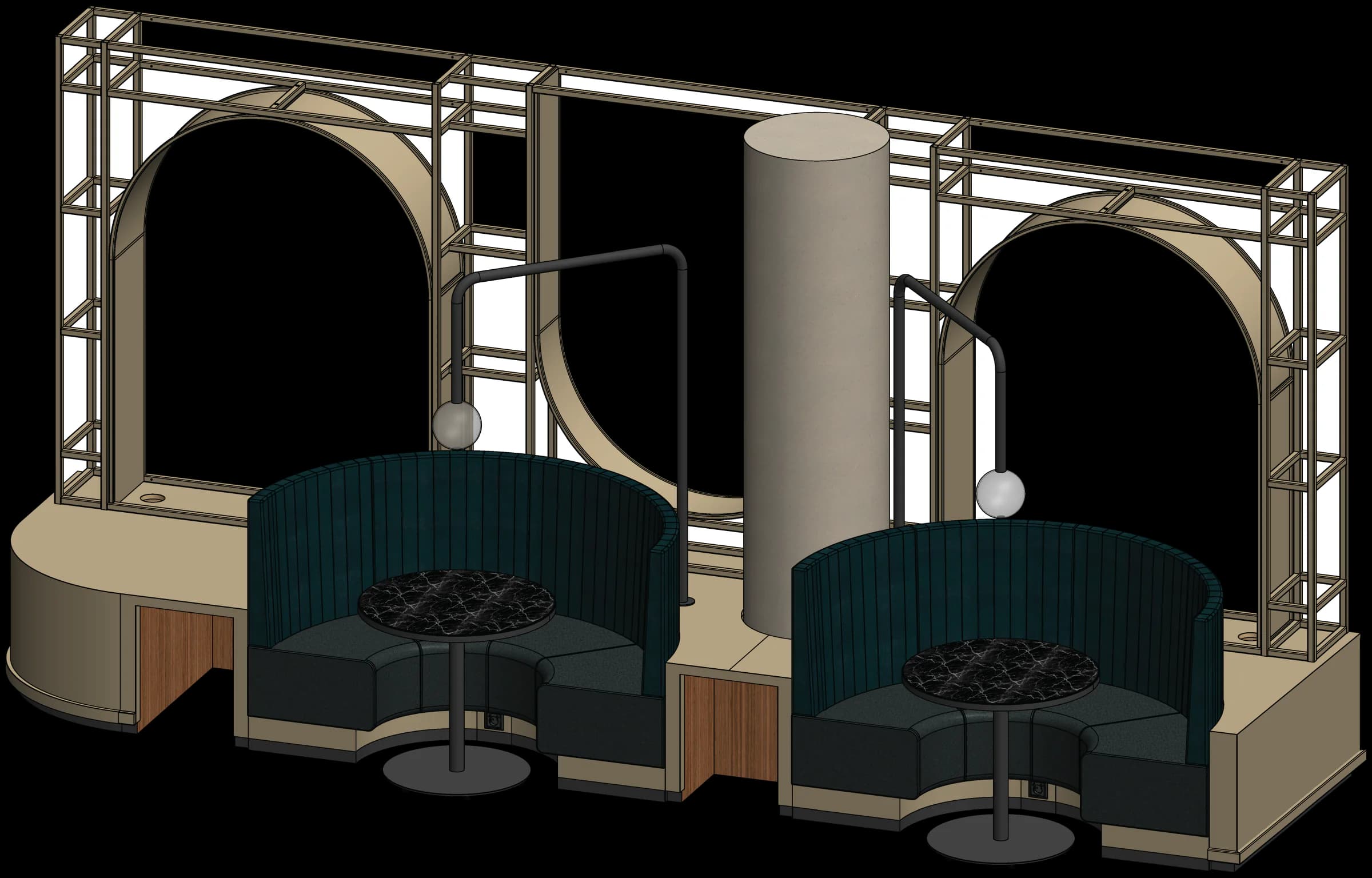 Booth Seating Group, SolidWorks model
