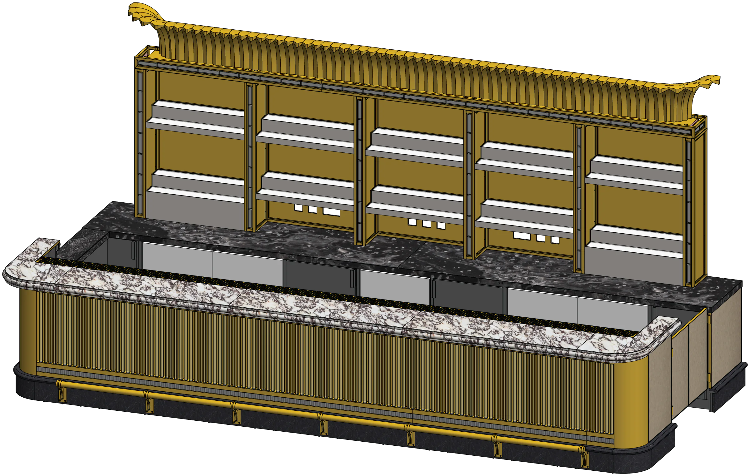 Restaurant Bar, SolidWorks model