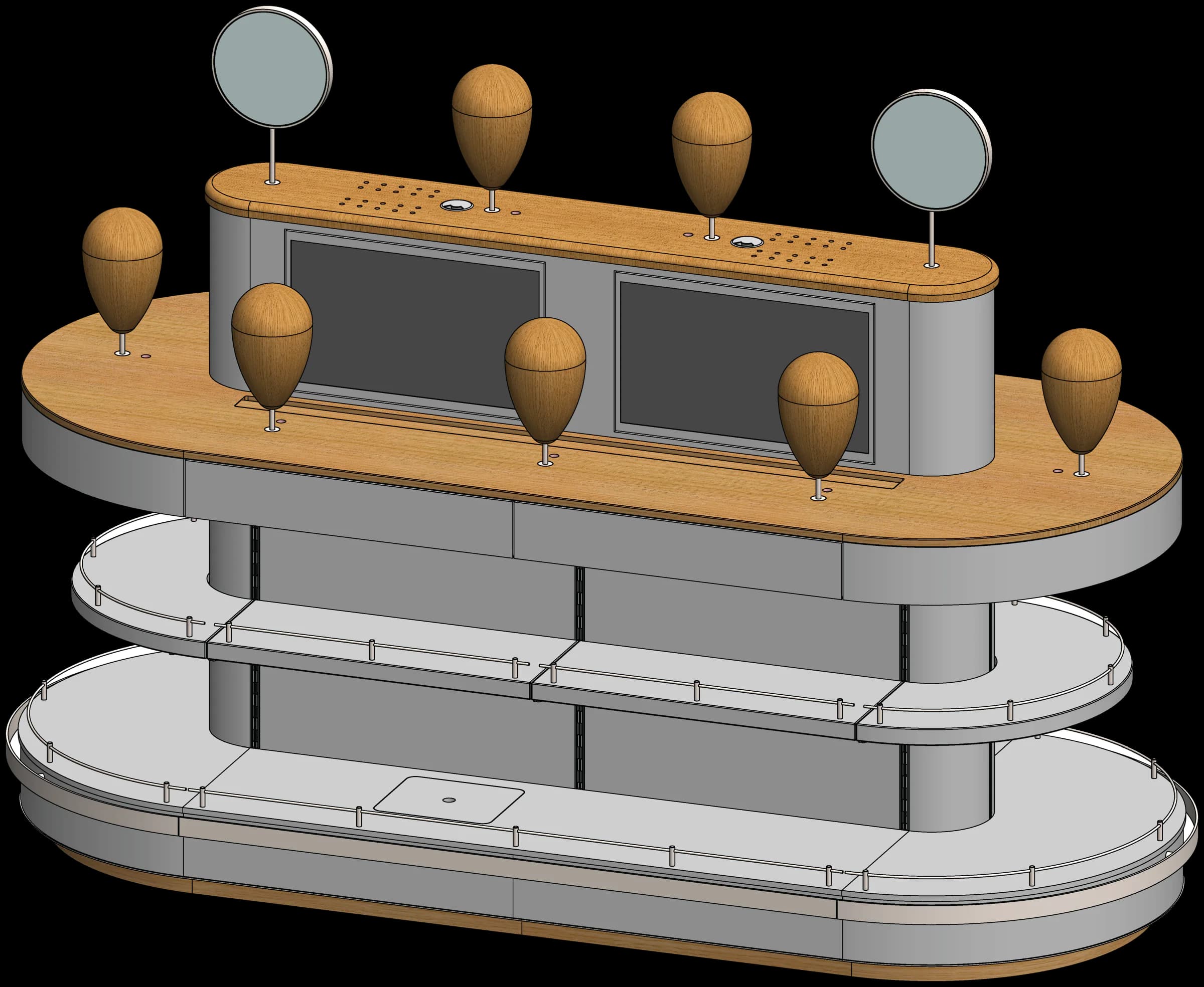 Tiered Product Bar, SolidWorks model